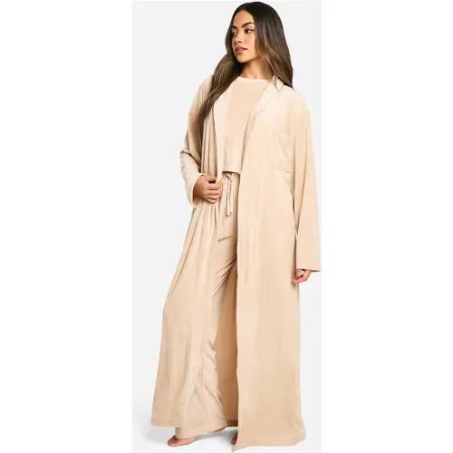 Robe De Chambre En Polaire Côtelée - M - boohoo - Modalova