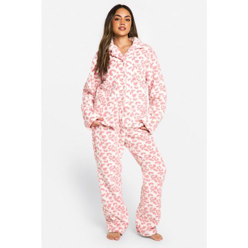 Ensemble De Pyjama En Polaire À Imprimé Léopard - 38 - boohoo - Modalova