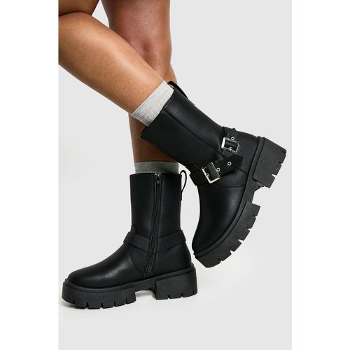 Bottines À Plateforme Et Boucles - 38 - boohoo - Modalova