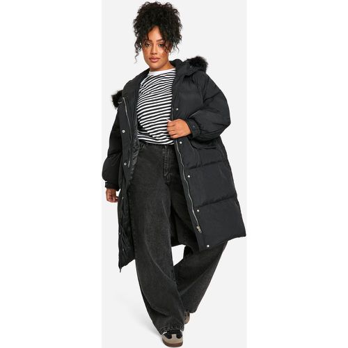 Grande Taille - Parka Matelassée En Fausse Fourrure - 46 - boohoo - Modalova