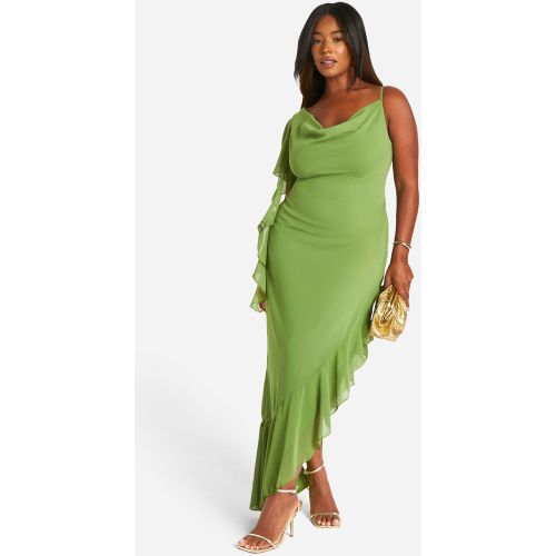 Grande Taille - Robe Longue En Mousseline De Soie À Col Bénitier - 44 - boohoo - Modalova