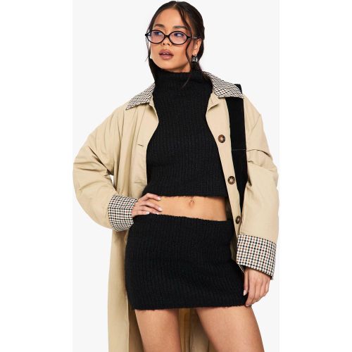 Ensemble Oversize À Col Montant Avec Pull Court Et Mini-Jupe - S - boohoo - Modalova