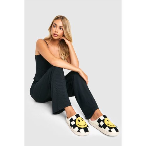 Chaussons En Polaire À Carreaux - L - boohoo - Modalova