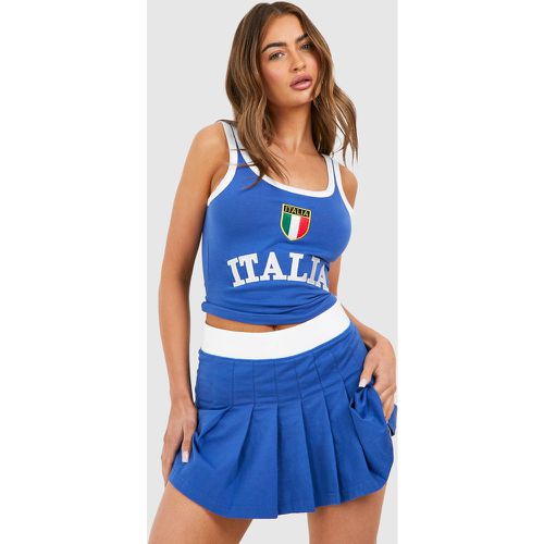 Italia Set Mini Pleated Tennis Skirt - boohoo - Modalova
