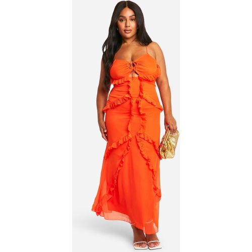 Grande Taille - Robe Longue À Volants - 44 - boohoo - Modalova