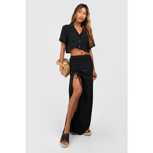 Ensemble Court Avec Chemise Oversize Et Jupe Longue Froncée - 38 - boohoo - Modalova