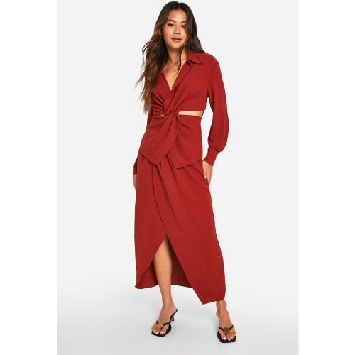 Jupe Mi-Longue À Taille Contrastante - Épices - 34, Épices - boohoo - Modalova