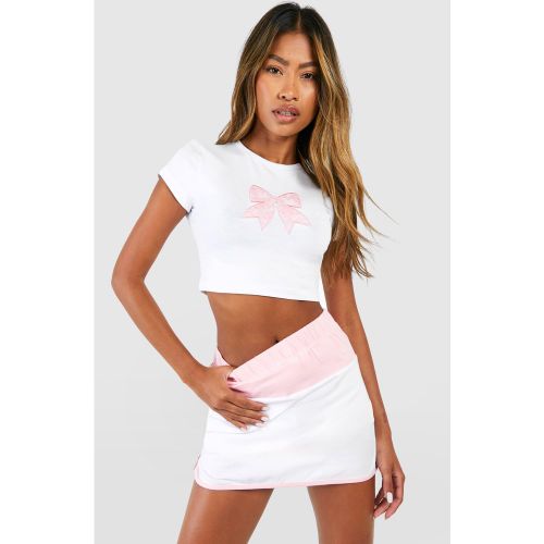 Jupe-Short Color Block En Jersey - 42 - boohoo - Modalova