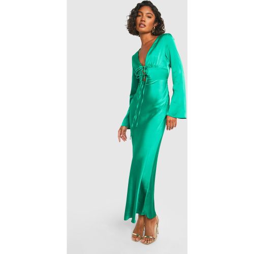 Tall" - Robe Longue Satinée Nouée - 36 - boohoo - Modalova