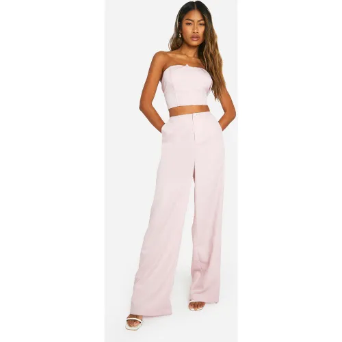 Pantalon Fleuri - Rose - 34, Rose - boohoo - Modalova