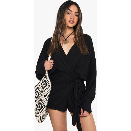 Combishort Ample - Noir - 36, Noir - boohoo - Modalova