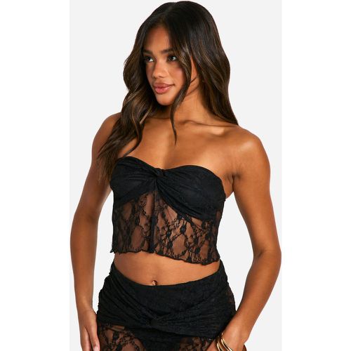 Top Bandeau En Dentelle - 36 - boohoo - Modalova