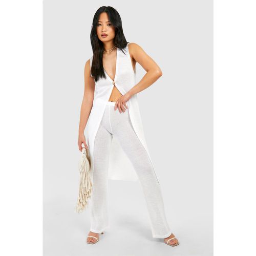 Petite" - Pantalon Large En Maille - S - boohoo - Modalova