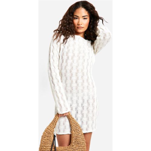 Petite" - Robe Dos Nu En Maille - M - boohoo - Modalova