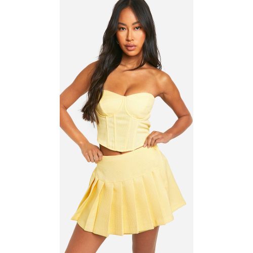 Mini-Jupe Plissée Texturée - 40 - boohoo - Modalova