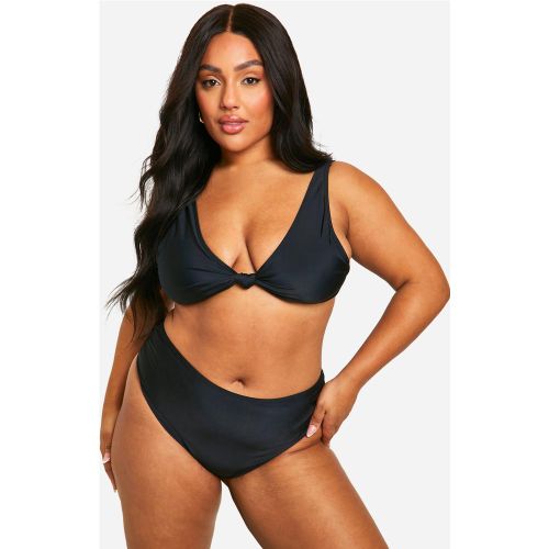 Grande Taille - Bikini Noué Taille Haute - 44 - boohoo - Modalova