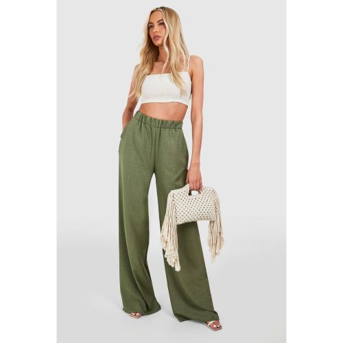 Tall" - Pantalon Large En Lin - 36 - boohoo - Modalova