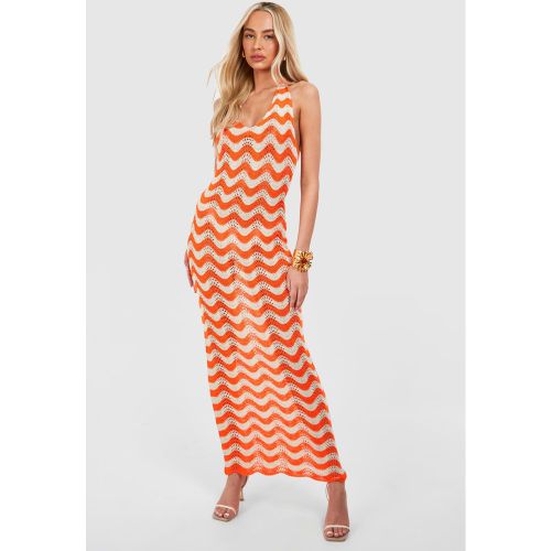 Tall" - Robe Longue Dos Nu En Maille - 38 - boohoo - Modalova