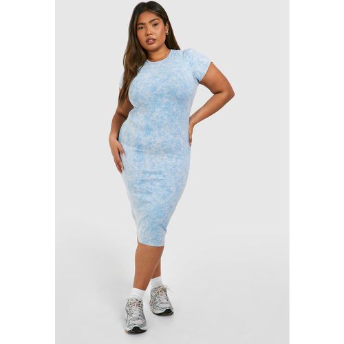 Grande Taille - Robe Mi-Longue Délavée À Manches Capées - 46 - boohoo - Modalova