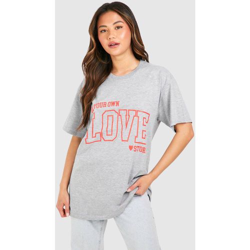 T-Shirt Oversize À Imprimé Love Story - boohoo - Modalova