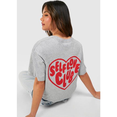 Self Love Club Back Print Oversized T-Shirt - boohoo - Modalova