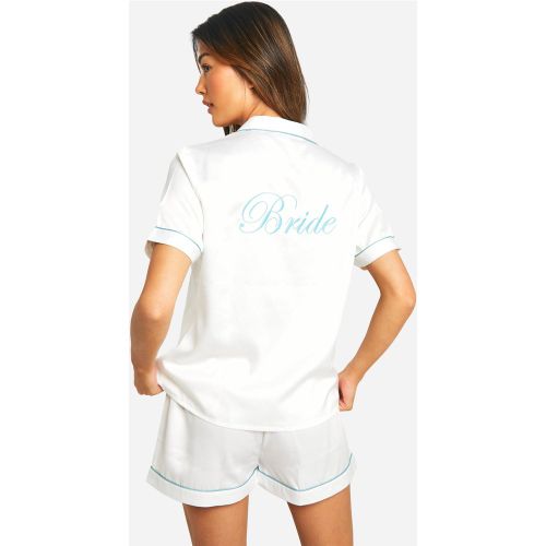 Ensemble De Pyjama Satiné Avec Short - 34 - boohoo - Modalova