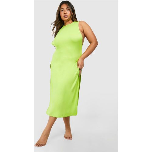 Grande Taille - Robe De Plage Basique Fendue - 46 - boohoo - Modalova