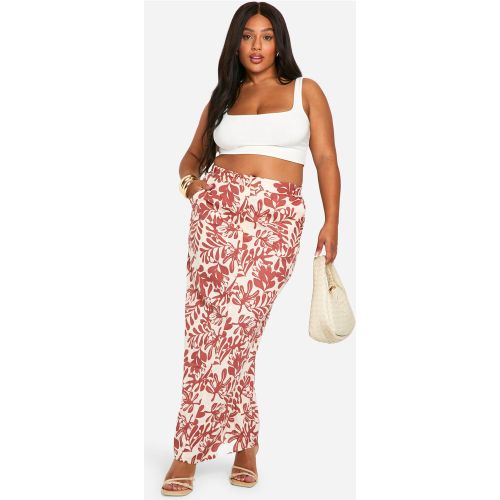 Grande Taille - Jupe Longue À Imprimé Abstrait - 44 - boohoo - Modalova