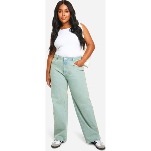 Grande Taille - Jean Droit Délavé - 44 - boohoo - Modalova