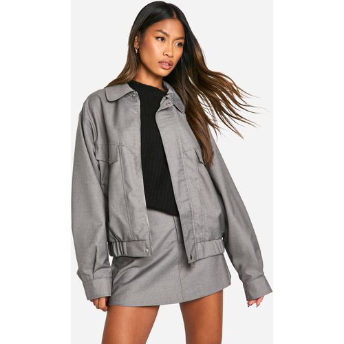 Bomber Oversize Tissé - 36 - boohoo - Modalova