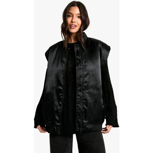 Bomber Oversize Satiné - 36 - boohoo - Modalova