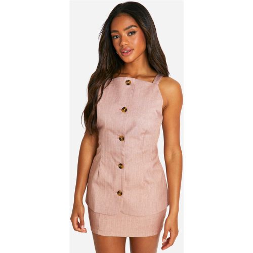 Gilet Long Premium À Rayures Fines Sans Manches - 34 - boohoo - Modalova