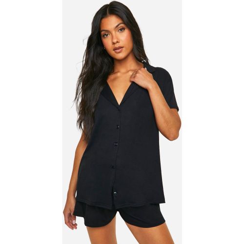 Maternité - Ensemble De Pyjama Avec Chemise Boutonnée Et Short - 36 - boohoo - Modalova