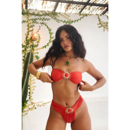Bikini À Imprimé Coucher De Soleil - 40 - boohoo - Modalova