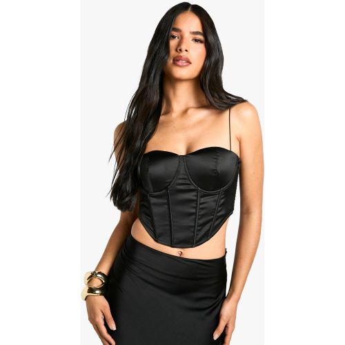 Corset Satiné À Bretelles - 34 - boohoo - Modalova