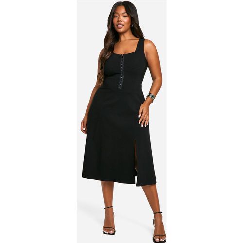 Grande Taille - Robe Corset Mi-Longue Stretch - 48 - boohoo - Modalova