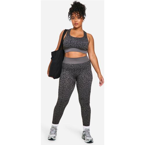 Grande Taille - Legging Sans Coutures À Imprimé Léopard - 52 - boohoo - Modalova