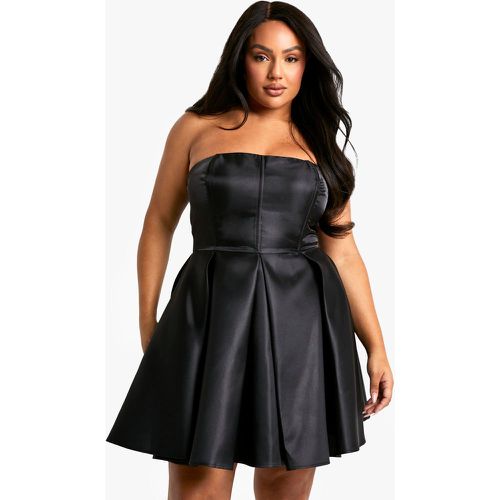 Grande Taille - Robe Bustier Plissée - 46 - boohoo - Modalova