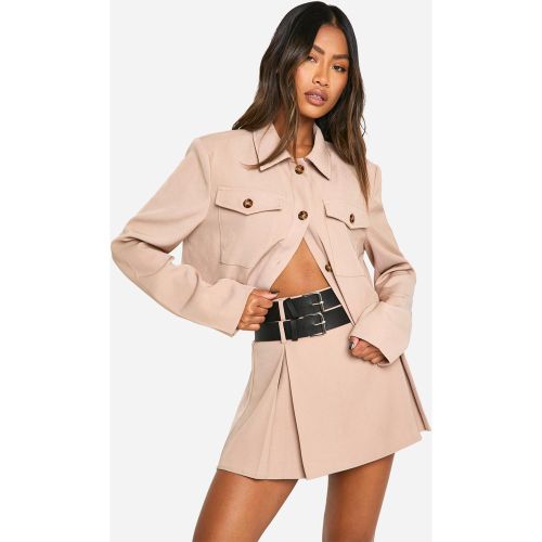 Chemise Courte Oversize Utilitaire - 36 - boohoo - Modalova