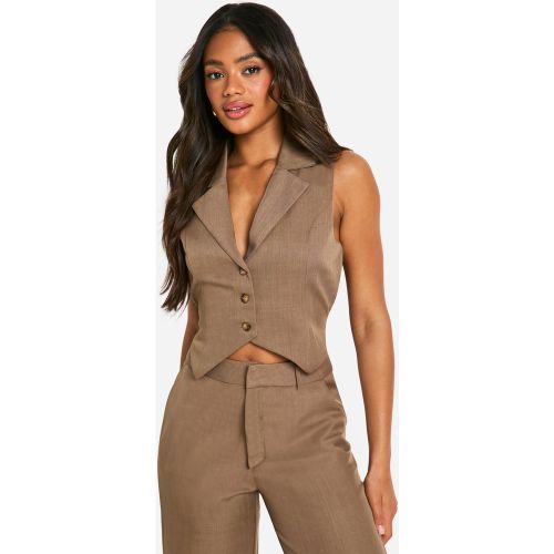 Gilet De Costume Noué À Manches Longues - 34 - boohoo - Modalova