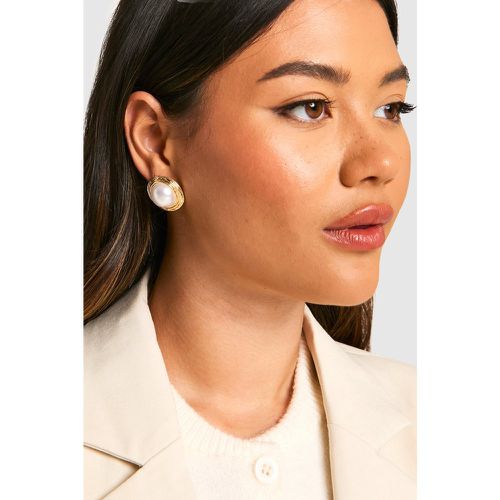 Boucles D'Oreilles Oversize À Perles - One Size - boohoo - Modalova