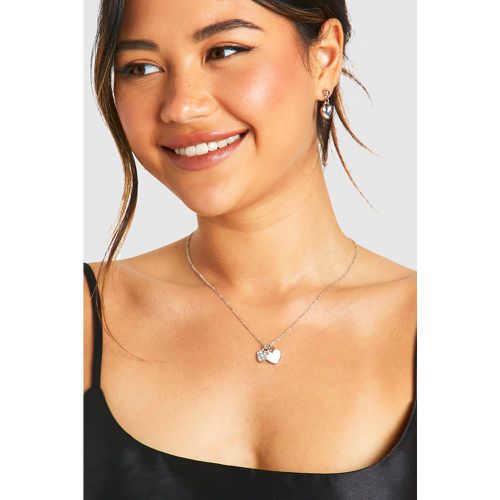 Collier À Pendentif Cœur En Émail - One Size - boohoo - Modalova