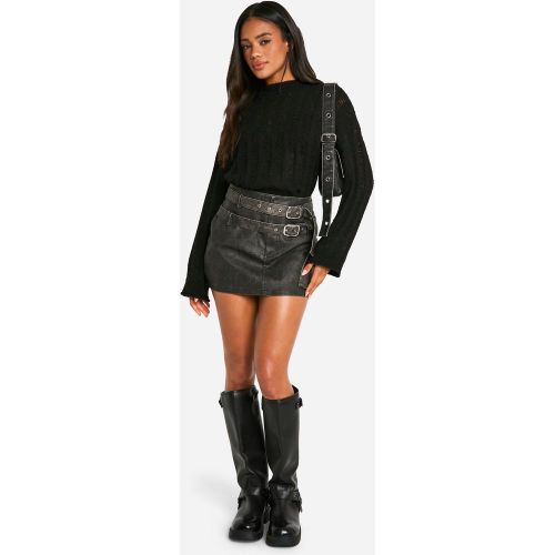 Mini-Jupe Délavée À Ceinture - 34 - boohoo - Modalova