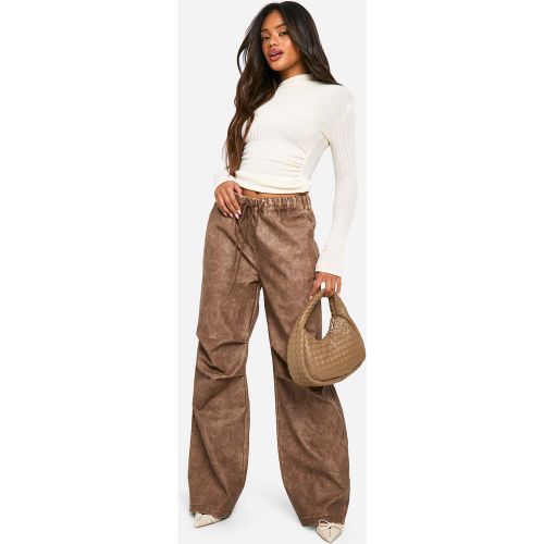 Pantalon Large Enduit - 34 - boohoo - Modalova