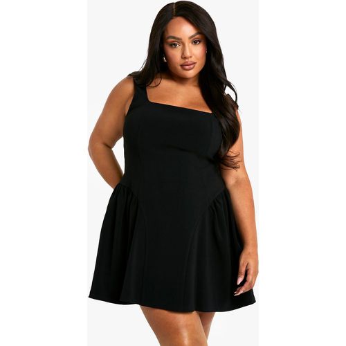 Grande Taille - Robe Patineuse À Col Carré - 44 - boohoo - Modalova