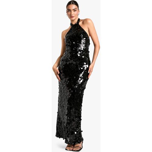 Robe Longue Dos Nu À Paillettes - 38 - boohoo - Modalova