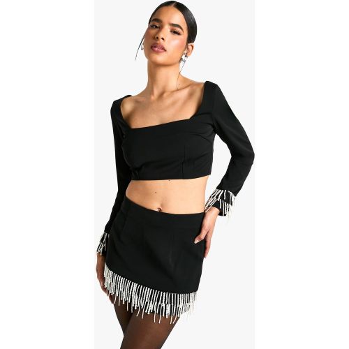 Mini-Jupe À Perle - 34 - boohoo - Modalova