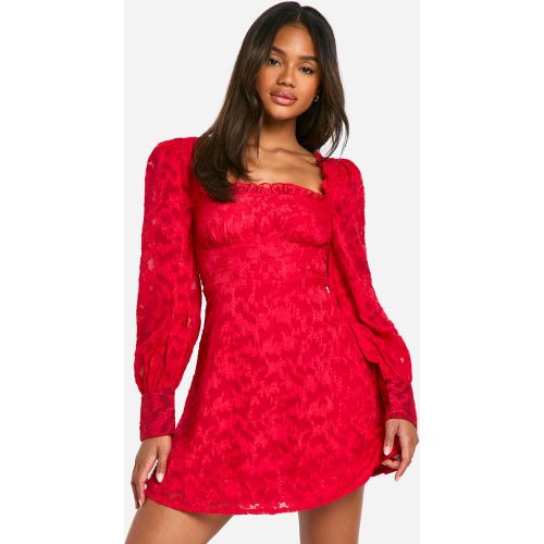 Robe Corset Courte En Maille Texturée - 38 - boohoo - Modalova