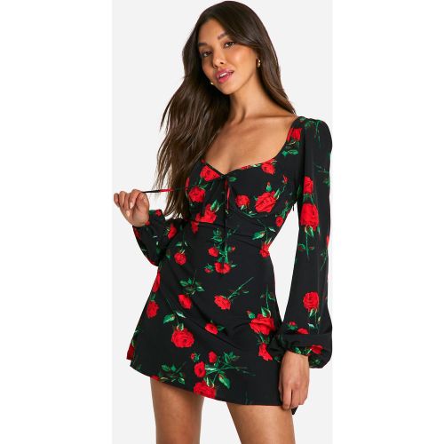 Robe Courte Fleurie - 36 - boohoo - Modalova