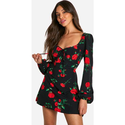 Robe Courte Fleurie - 44 - boohoo - Modalova